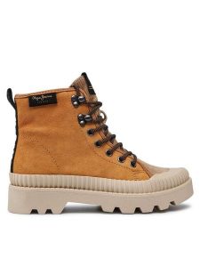 Pepe Jeans Trzewiki Ascot Desert PLS50429 Brązowy. Brązowe botki Pepe Jeans, bez wzorów, z jeansu, bez obcasa, na płaskiej podeszwie, bez zapięcia. Za 349,99 zł.