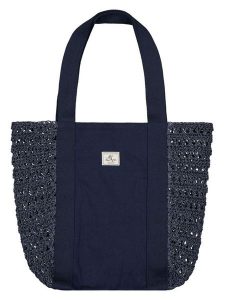 Barts Shopper bag "Lata" w kolorze granatowym - 45 x 37 x 10 cm rozmiar: onesize. Niebieskie shopper bag Barts, bez wzorów, z bawełny, na ramię, bez dodatków. Za 131,74 zł.