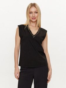 Lola Casademunt by Maite Bluzka MS2415028 Czarny Relaxed Fit. Czarne bluzki Lola Casademunt by Maite, m, bez wzorów, z bawełny, bez kołnierzyka, bez ramiączek. Za 329,99 zł.