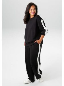 Aniston Bluza w kolorze czarnym rozmiar: 48. Czarne bluzy Aniston, bez wzorów, bez kaptura. Za 82,64 zł.