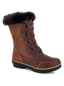 Kimberfeel Kozaki zimowe "Megeve" w kolorze brązowym rozmiar: 36. Brązowe kozaki Kimberfeel, na zimę, bez wzorów, z materiału, bez obcasa, bez zapięcia. Za 469,95 zł.