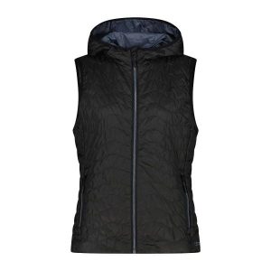 Kamizelka damska turystyczne CMP 35Z5026. Czarne kamizelki CMP, l, bez wzorów, bez kołnierzyka, bez ramiączek, bez kaptura. Za 249,99 zł.