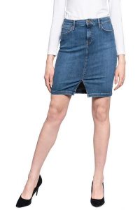 SPÓDNICA JEANSOWA LEE SKIRT USED FOAM L38GMHQD 112108185. Spódnice Lee, l, bez wzorów, z jeansu. Za 169,99 zł.