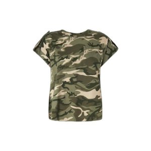 Koszulka damska Pepe Jeans Roigo. Zielone bluzki Pepe Jeans, xs, bez wzorów, z bawełny, sportowe, bez kołnierzyka, bez ramiączek. W wyprzedaży za 127,00 zł.