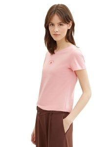 Tom Tailor Koszulka w kolorze jasnoróżowym rozmiar: XL. Różowe bluzki Tom Tailor, xl, bez wzorów, z bawełny, bez kołnierzyka, bez ramiączek. Za 32,90 zł.