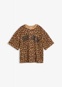 T-shirt oversize z czystej bawełny organicznej. Brązowe t-shirty bonprix, bez wzorów, z bawełny, bez kołnierzyka, bez ramiączek. Za 77,99 zł.