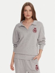 Tommy Hilfiger Bluza UW0UW06078 Szary Regular Fit. Szare bluzy TOMMY HILFIGER, l, bez wzorów, z bawełny, bez kaptura. Za 279,99 zł.