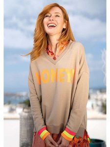 Miss goodlife Bluza w kolorze beżowym rozmiar: XS. Brązowe bluzy miss goodlife, xs, bez wzorów, z bawełny, bez kaptura. Za 136,13 zł.