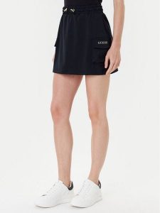 Guess Spódnica mini V5YD04 KCX42 Czarny Regular Fit. Czarne spódnice Guess, s, z aplikacjami, z syntetyku, mini. Za 189,99 zł.