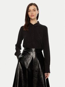 Tatuum Koszula Patti T2424.080B Czarny Regular Fit. Czarne koszule Tatuum, bez wzorów, z syntetyku, bez kołnierzyka, bez ramiączek. Za 239,99 zł.