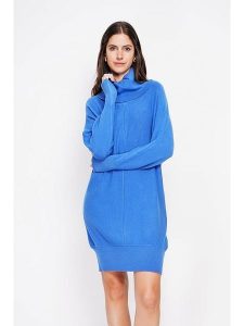 William de Faye Sukienka dzianinowa w kolorze niebieskim rozmiar: 38. Niebieskie sukienki William de Faye, na co dzień, bez wzorów, z dzianiny, klasyczne, bez kołnierzyka, bez ramiączek, mini, proste. Za 170,07 zł.