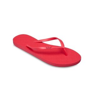 Japonki plażowe damskie Roxy VIVA IV. Czerwone klapki Roxy, bez wzorów, bez obcasa. Za 74,99 zł.