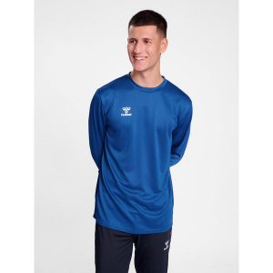 Bluza sportowa hmlESSENTIAL SWEATSHIRT. Niebieskie bluzy Hummel, s, bez wzorów, bez kaptura. Za 100,00 zł.