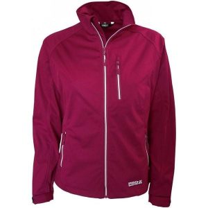 Damska wodoodporna kurtka softshell Pro-X Elements Maike. Czerwone kurtki PRO-X ELEMENTS, bez wzorów, z softshellu, bez kaptura. Za 335,00 zł.