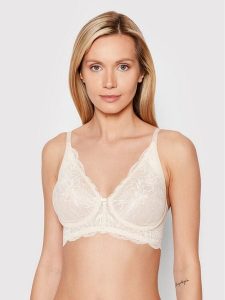 Triumph Biustonosz bezfiszbinowy Amourette Charm 10210687 Beżowy. Brązowe biustonosze Triumph, bez wzorów, z syntetyku. Za 139,99 zł.