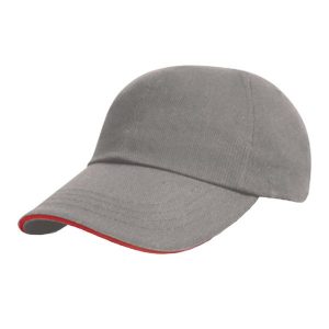 Czapka Z Daszkiem Ze Szczotkowanej Bawełny. Czerwone czapki RESULT HEADWEAR, bez wzorów, z bawełny. Za 37,99 zł.