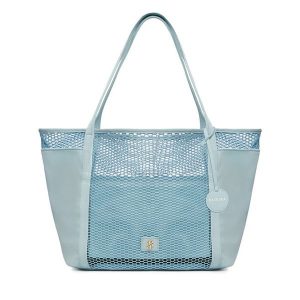 Torebka Badura. Niebieskie shopper bag Badura, bez wzorów, bez dodatków. Za 229,99 zł.