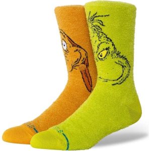 Skarpety Stance Grinch i Max. Skarpetki Stance, bez wzorów. Za 101,48 zł.