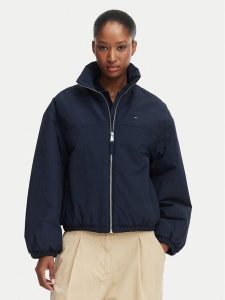 Tommy Jeans Kurtka przejściowa DW0DW22908 Granatowy Regular Fit. Niebieskie kurtki Tommy Jeans, m, bez wzorów, z jeansu, bez kaptura. Za 525,99 zł.