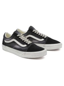 Vans Skórzane sneakersy "Old Skool" w kolorze antracytowo-czarnym rozmiar: 38. Czarne trampki Vans, bez wzorów, bez zapięcia. Za 176,95 zł.