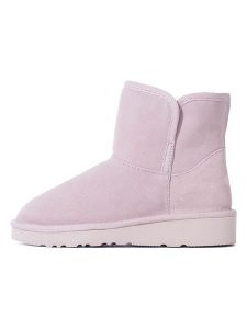 NICEBAY Skórzane botki zimowe "Wilma" w kolorze jasnoróżowym rozmiar: 37. Różowe botki NICEBAY, na zimę, bez wzorów, z materiału, bez obcasa, bez zapięcia. Za 173,99 zł.