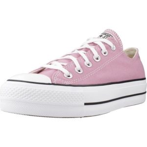Buty CONVERSE CHUCK TAYLOR ALL STAR LIFT Rose. Czerwone buty trekkingowe Converse, z tkaniny, bez zapięcia. Za 384,21 zł.