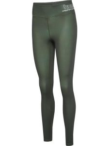 Legginsy damskie Hummel Te Fundamental. Zielone legginsy Hummel, bez wzorów, z dzianiny. Za 162,60 zł.