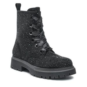 Trapery Jenny Fairy. Czarne buty zimowe Jenny Fairy, bez obcasa, bez zapięcia. Za 199,99 zł.