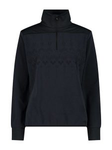 CMP Bluza polarowa w kolorze czarnym rozmiar: 36. Czarne bluzy CMP, bez wzorów, z materiału, bez kaptura. Za 162,87 zł.
