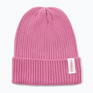 Czapka zimowa Pitbull Beanie Pitbull Acacia. Czerwone czapki PITBULL, z aplikacjami, z materiału, sportowe. Za 62,99 zł.