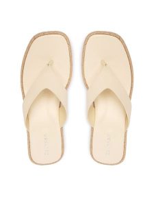 Calvin Klein Japonki Block Heel Espa 50 Thong Lth HW0HW02902 Beżowy. Brązowe klapki Calvin Klein, bez wzorów, ze skóry, bez obcasa. Za 476,99 zł.