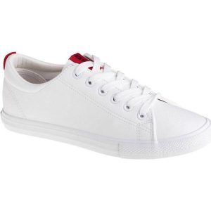Buty Big Star Shoes W DD274685 białe. Białe trampki bez wzorów, z gumy, bez zapięcia. Za 221,15 zł.
