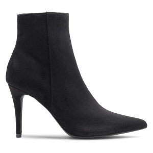Botki Jenny Fairy. Czarne botki Jenny Fairy, bez wzorów, bez obcasa, na szpilce, bez zapięcia. Za 149,99 zł.