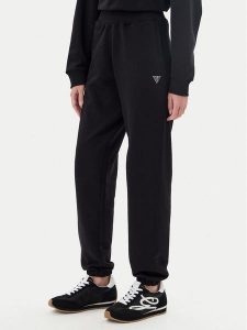 Guess Spodnie dresowe V5YB17 KCRP0 Czarny Regular Fit. Czarne spodnie dresowe Guess, l, z aplikacjami, z bawełny. Za 229,99 zł.