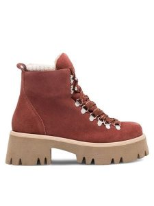 Lasocki Trapery RST-HOBBY-02 Bordowy. Czerwone buty zimowe Lasocki, z nubiku, bez obcasa, bez zapięcia. Za 329,99 zł.