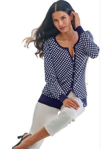 Heine Kardigan w kolorze granatowo-białym rozmiar: 42. Niebieskie kardigany Heine. Za 104,99 zł.