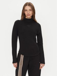 Adidas Bluzka Structured Interlock JJ0937 Czarny Slim Fit. Czarne bluzki ADIDAS, xl, bez wzorów, z bawełny, bez kołnierzyka, bez ramiączek. Za 169,99 zł.