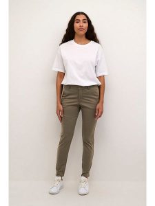 Kaffe Spodnie chino w kolorze khaki rozmiar: 40. Brązowe chinosy Kaffe, bez wzorów. Za 114,17 zł.