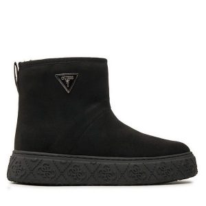 Botki Guess. Czarne botki Guess, z aplikacjami, bez obcasa, na płaskiej podeszwie, bez zapięcia. Za 589,99 zł.
