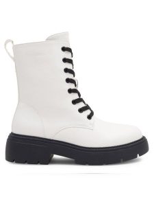 Jenny Fairy Trapery KARINE WS6167-03 Biały. Białe buty zimowe Jenny Fairy, z syntetyku, bez obcasa, bez zapięcia. Za 169,99 zł.