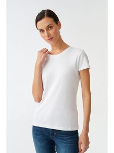 TATUUM Koszulka w kolorze białym rozmiar: 3XL. Białe bluzki Tatuum, xl, bez wzorów, z bawełny, bez kołnierzyka, bez ramiączek. Za 39,21 zł.