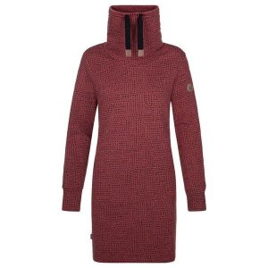 Damska sportowa sukienka/bluza Loap Ebunka różowa. Brązowe sukienki ZSPORT, xs, bez wzorów, z dresówki, eleganckie, bez kołnierzyka, bez ramiączek, sportowe. Za 205,99 zł.