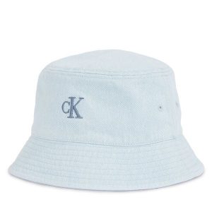 Kapelusz Calvin Klein. Niebieskie kapelusze Calvin Klein, bez wzorów, z denimu. Za 189,99 zł.