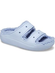Crocs Klapki "Classic Cozzzy" w kolorze błękitnym rozmiar: 36/37. Niebieskie klapki Crocs, bez wzorów, z otwartym noskiem, bez obcasa. Za 149,31 zł.