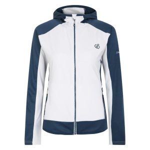 Damska Warstwa Środkowa Traversing Core Stretch Midlayer. Białe kurtki Dare 2b, bez wzorów, bez kaptura. Za 93,99 zł.