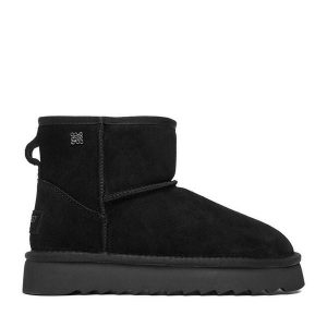 Śniegowce Nine West. Czarne buty zimowe Nine West, bez obcasa, bez zapięcia. Za 279,99 zł.
