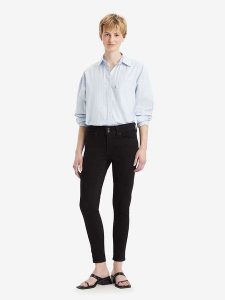 Levi's Dżinsy "711" - Skinny fit - w kolorze czarnym rozmiar: W26/L32. Czarne jeansy Levi's®, z aplikacjami. Za 166,88 zł.