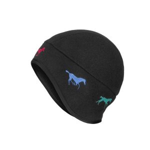 Czapka jeździecka pod kask Galop Wear. Czarne czapki GALOP WEAR, bez wzorów, z materiału. Za 129,00 zł.