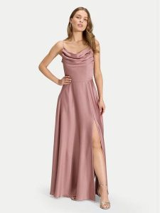 Swing Sukienka wieczorowa 5AI13600 Różowy Regular Fit. Czerwone sukienki Swing, bez wzorów, z syntetyku, wizytowe, bez kołnierzyka, bez ramiączek. Za 668,99 zł.