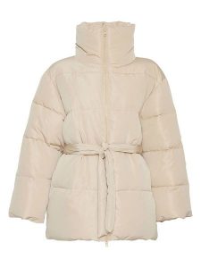 MOSS COPENHAGEN Kurtka zimowa "Alecta" w kolorze kremowym rozmiar: M/L. Brązowe kurtki Moss Copenhagen, na zimę, l, bez wzorów, z puchu, bez kaptura. Za 232,78 zł.